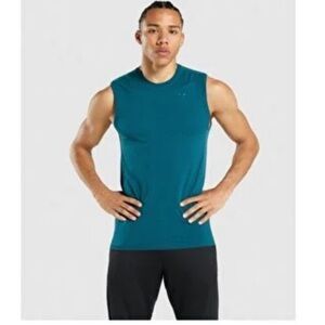 Rare New Regulate Performance Sleeveless Tank Teal Men’s XL Gymshark